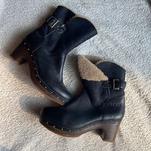 Ugg Leather Amoret Clog Boot